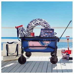 SMILING PINK WHALE FOLDABLE WAGON heavy duty beach cart